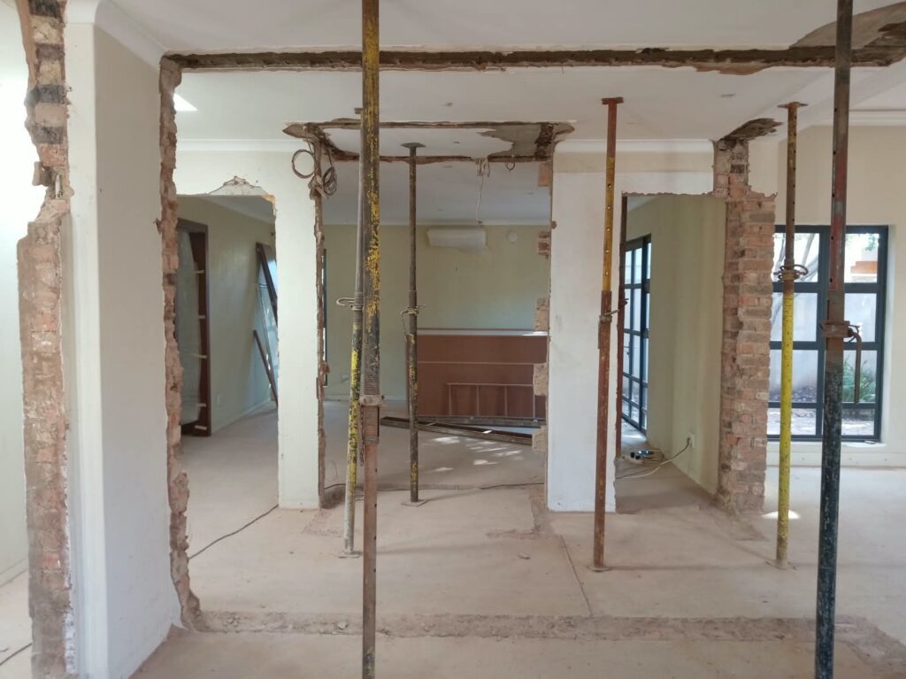 Interior alterations in progress